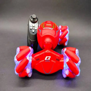  ماشین کنترلی شارژی دو حالته قرمز RC Car Remote Control Double-Sided 2.4G -اسباب بازی